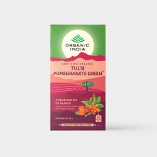 Organic India Tulsi se zeleným čajem a granátovým jablkem BIO, 25 sáčků