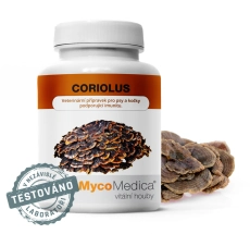 Mycomedica Coriolus v akci 3 + 1 zdarma: cena za jedno balení 517 Kč